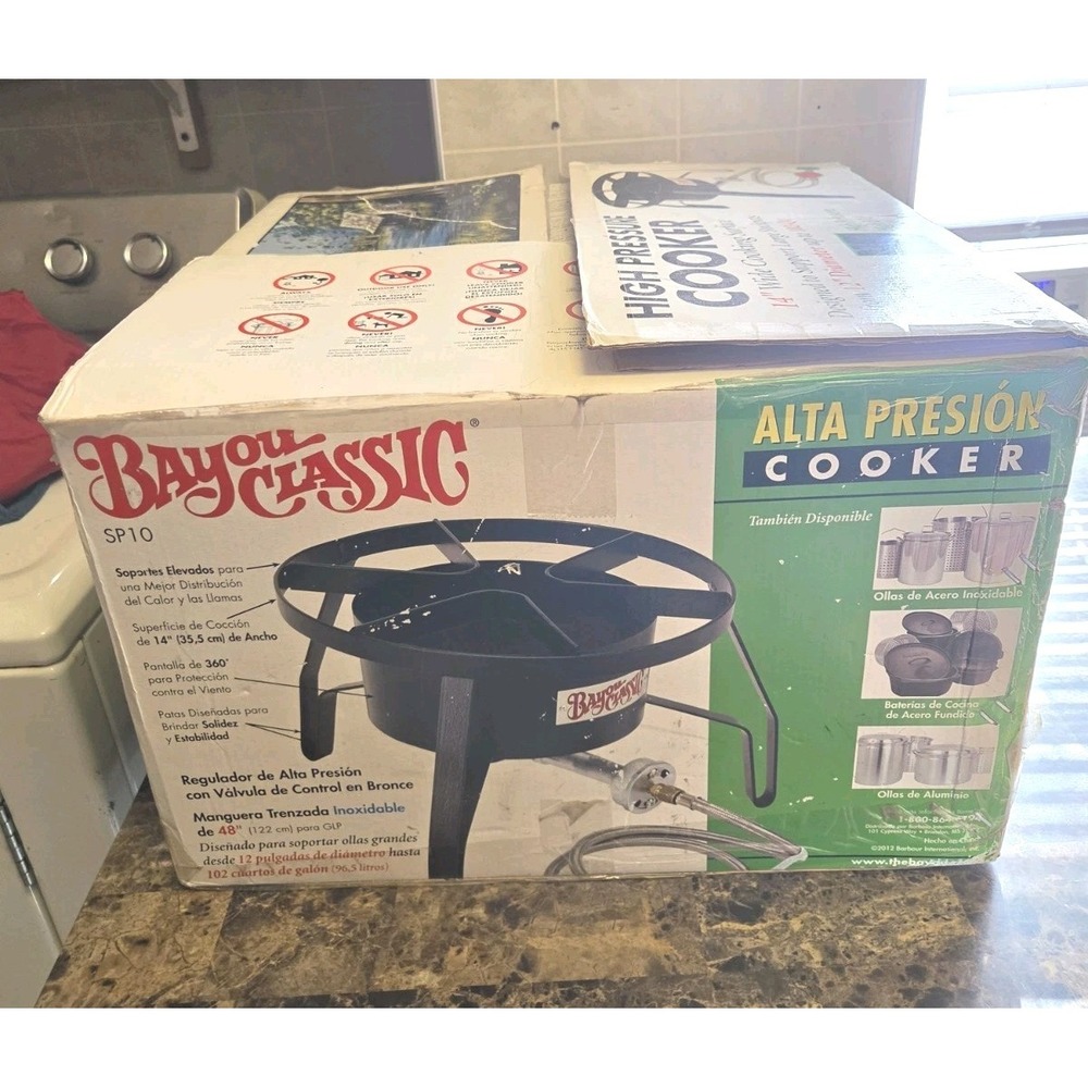Bayou Classic Single Jet Cooker, 14-Inch Propane Burner for Stockpots Open Box